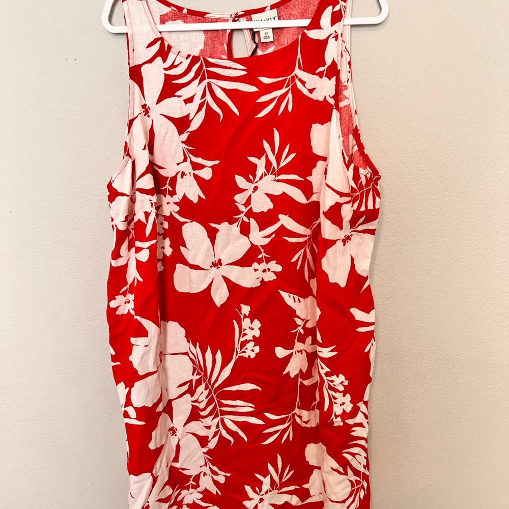 Ava & Viv sleeveless printed dress size 2x